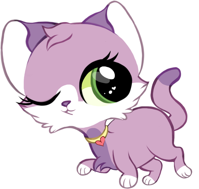 Lps Style Cat - Drawing Clipart (808x768), Png Download