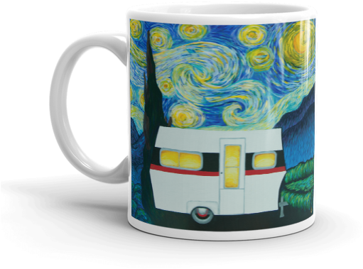 Starry Starry Night Vintage Trailer Komfort Mug - Mug Clipart (600x600), Png Download