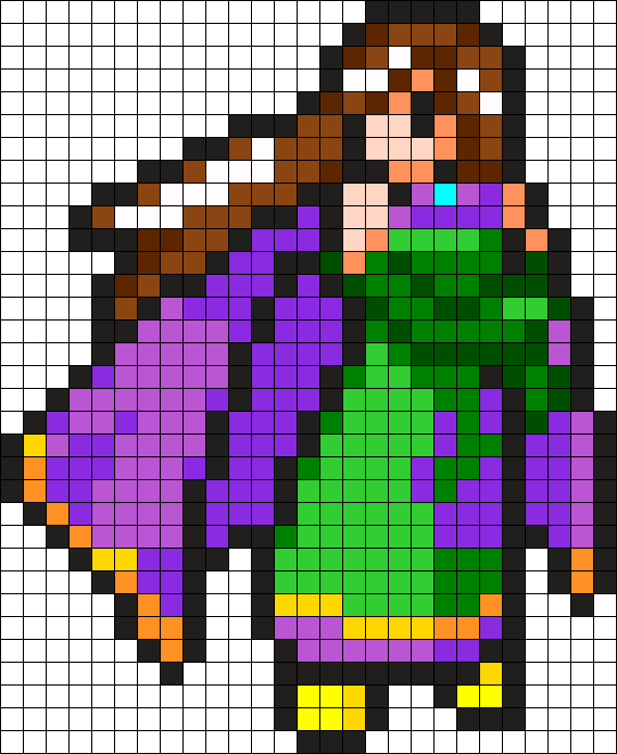 Fire Emblem Mage Custom Perler Bead Pattern / Bead - Sprite Maker Fire Emblem Clipart (568x694), Png Download