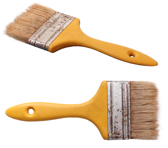 Brush, Paintbrush, Painter, Paint, Brushes - Makeup Mirror Clipart (714x720), Png Download