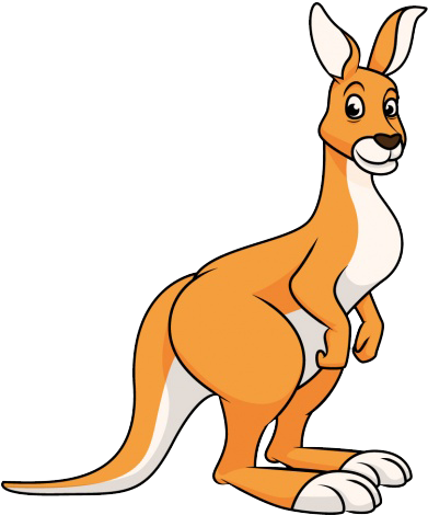 Kangaroo Cartoon Free Png Image - Canguro Dibujo A Color Clipart (626x626), Png Download