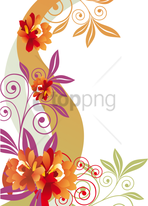 Free Png Colorful Floral Design Png Png Image With - Floral Flower Design Png Clipart (480x664), Png Download