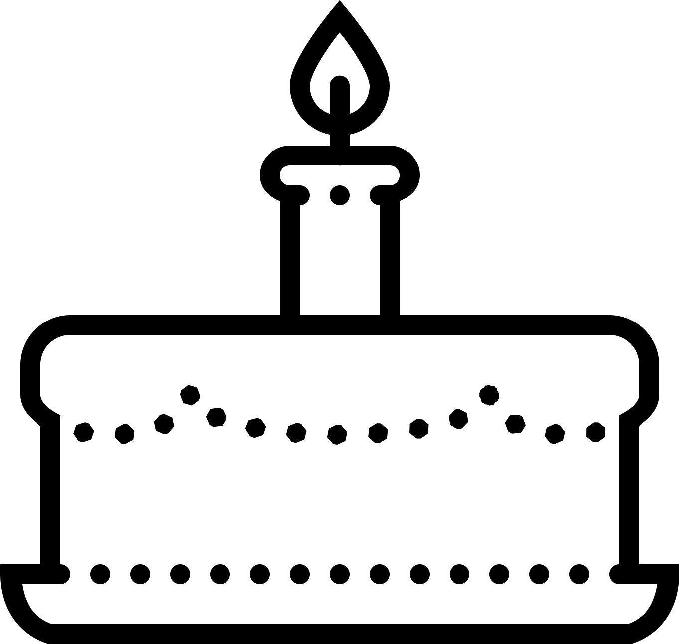 Tort Urodzinowy Icon Free Download Png And - Line Art Clipart (1600x1600), Png Download