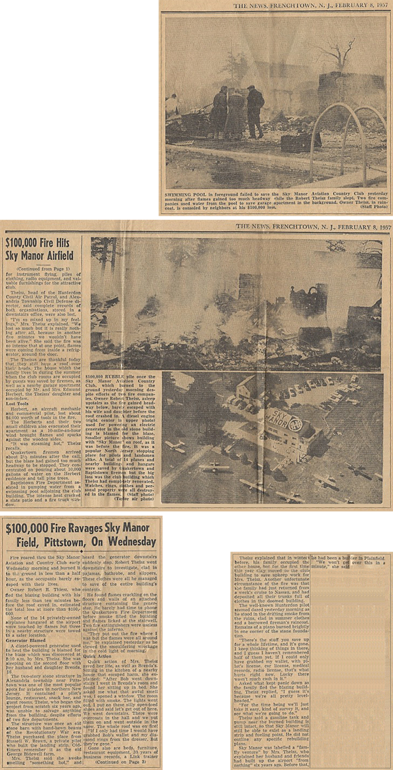 Sky Manor Fire Feb 6 1957 - Newspaper Clipart (570x1117), Png Download