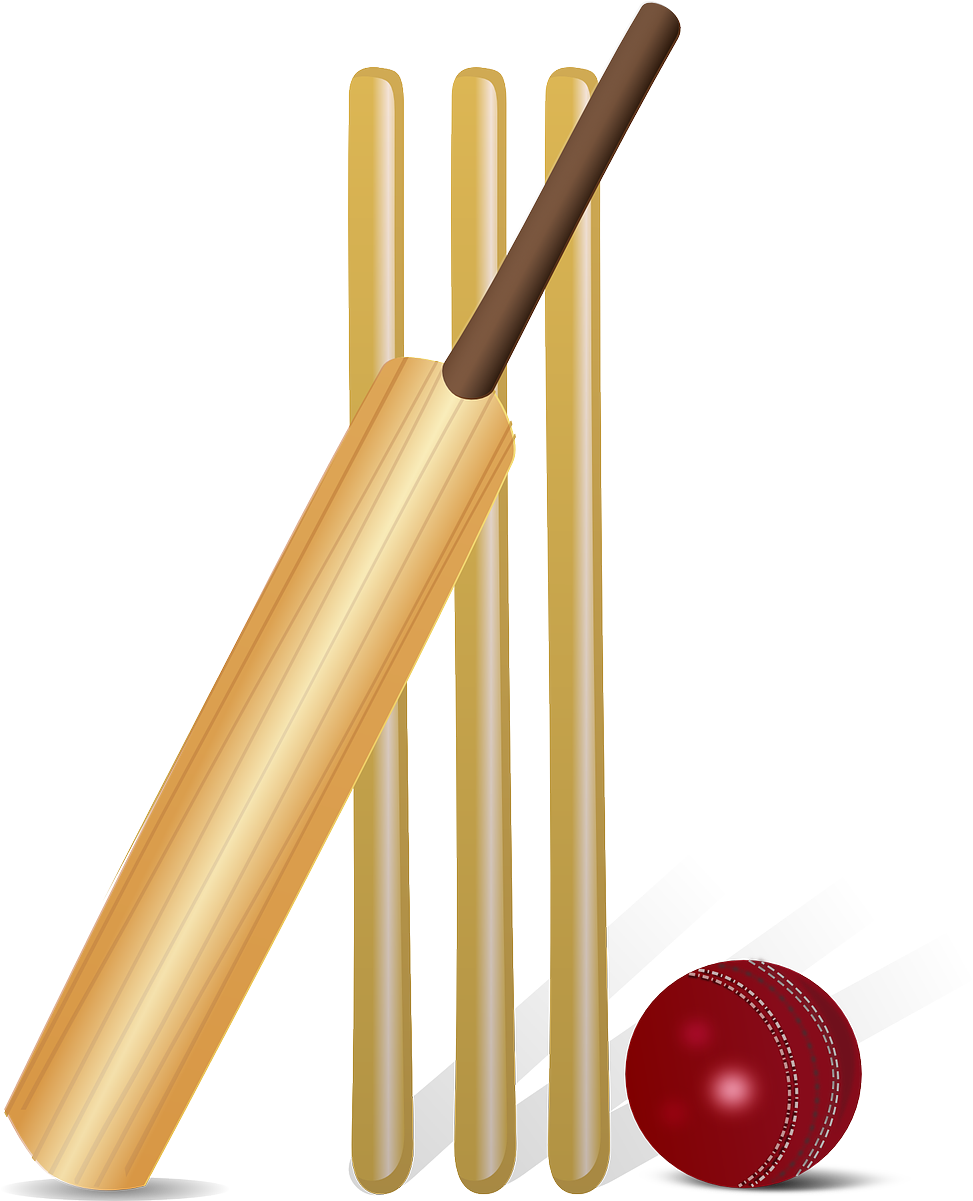 Cricket Cricket Bat Bat Ball Png Image - Cricket Bat And Ball Clip Art Transparent Png (1280x1200), Png Download