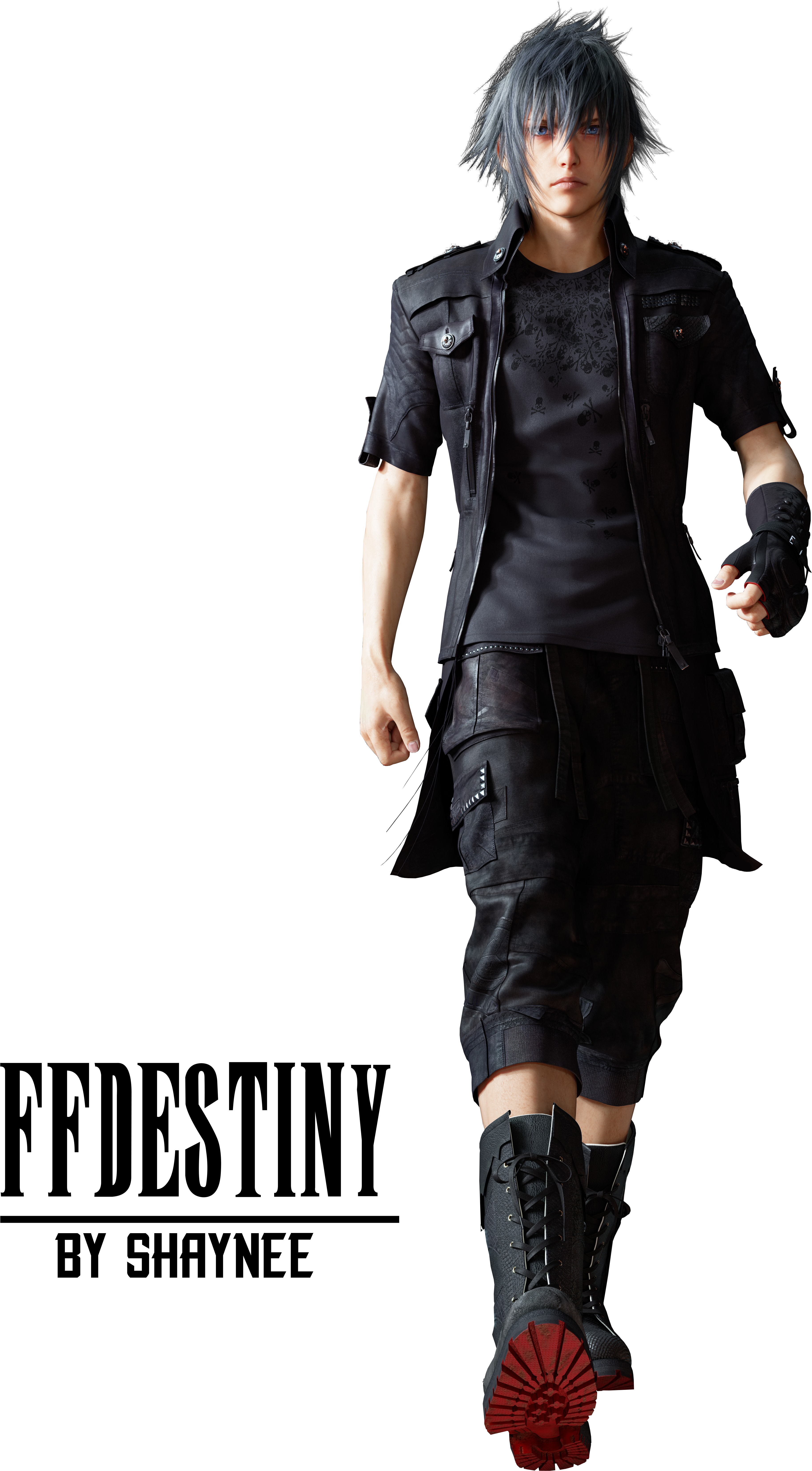 Final Fantasy Xv Main Character - Noctis Shoes Clipart (3655x6618), Png Download