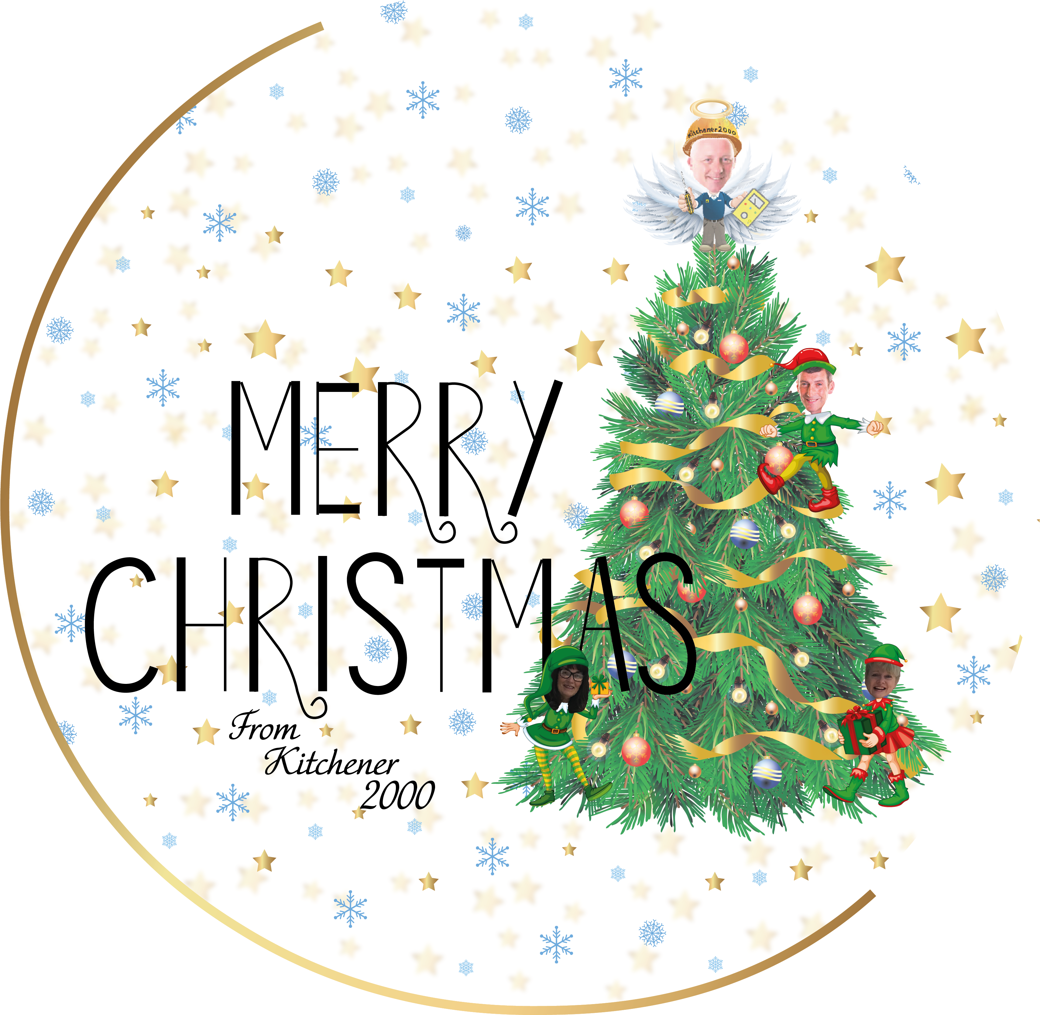 Merry Christmas - Christmas Tree Clipart (3586x3463), Png Download