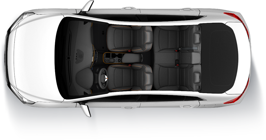 Interior - Hyundai Sonata Top View Clipart (864x455), Png Download