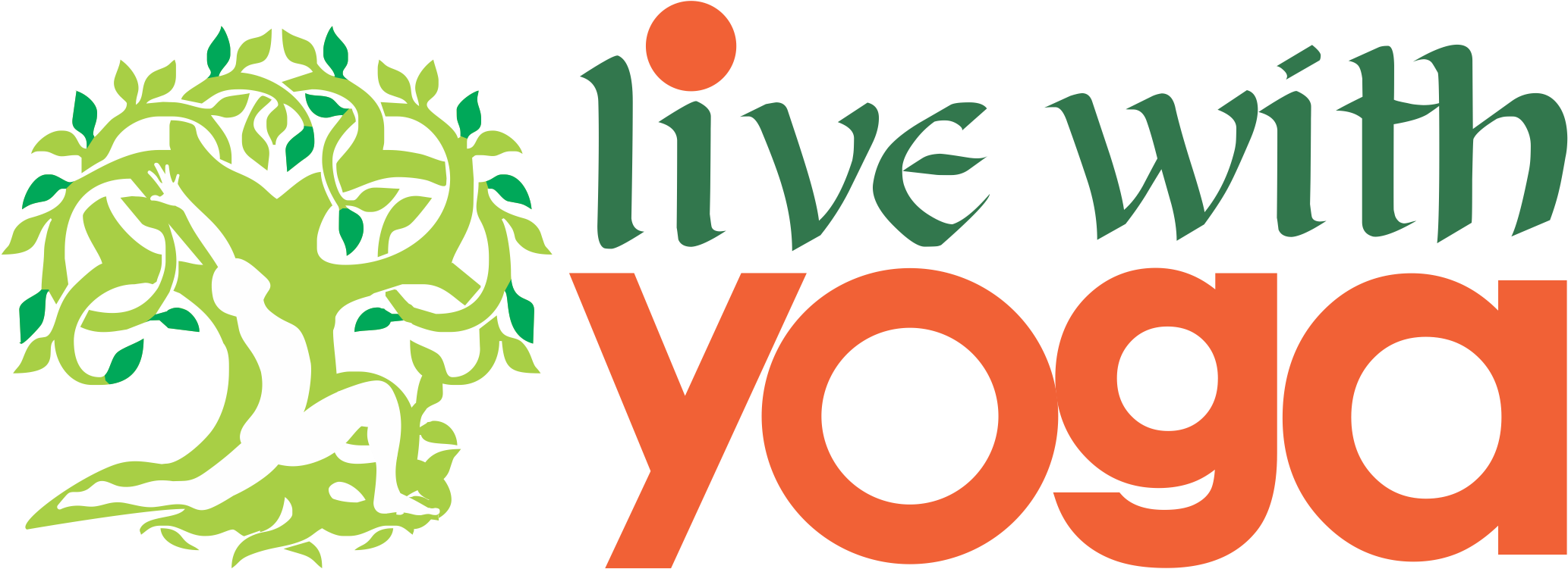 Live With Yoga Logo - Graphic Design Clipart (2488x1022), Png Download