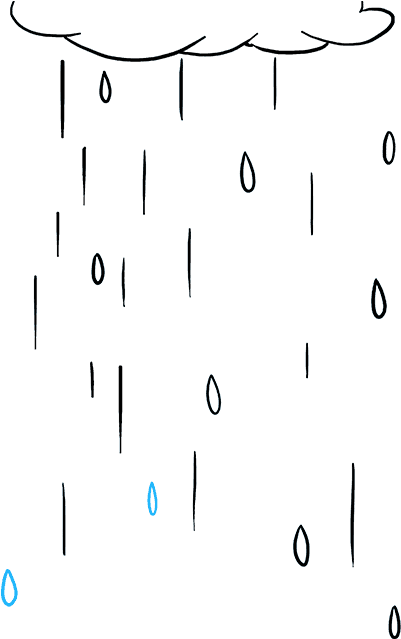 Draw Rain Clipart (680x678), Png Download