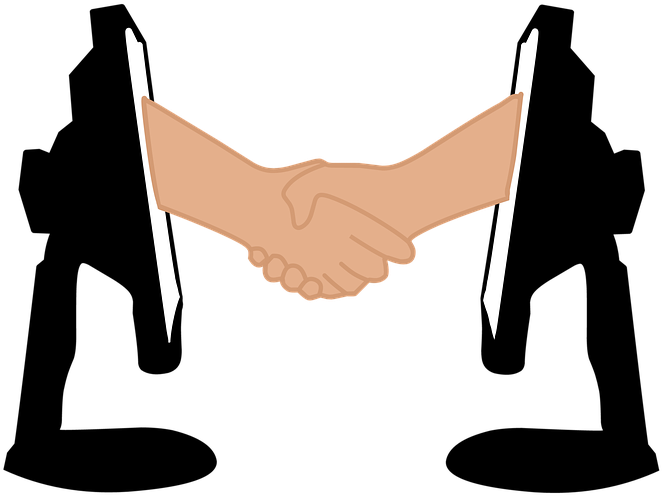 Shaking Hands Images - จับ มือ กัน การ์ตูน Clipart (720x720), Png Download
