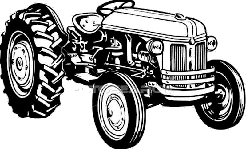 Drawing Tractors Farm Machinery - Tractor Clip Art - Png Download (800x485), Png Download