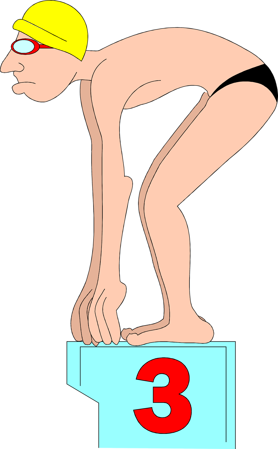 Swimming - Swimming Racing Clipart - Png Download (958x1548), Png Download