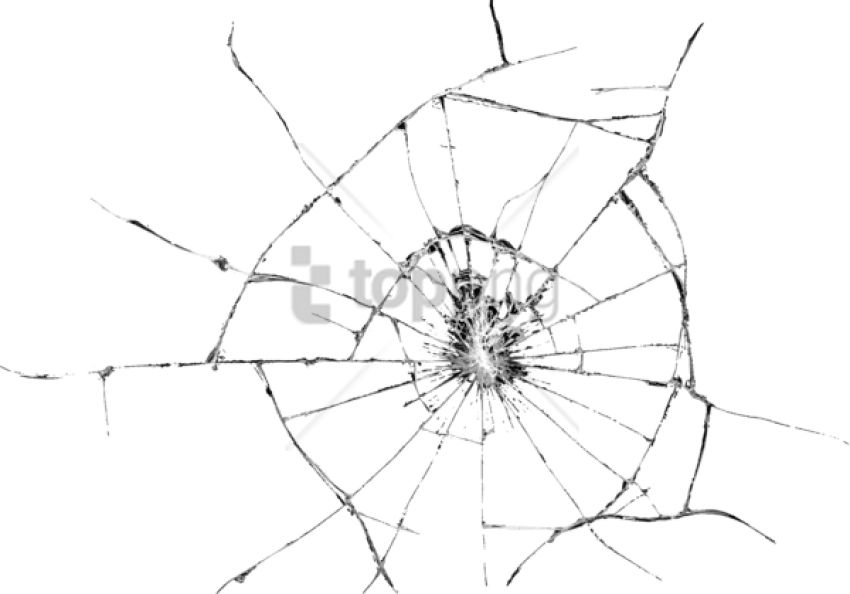 Free Png Cracked Glass Transparent Png Image With Transparent - Transparent Glass Broken Overlay Clipart (850x594), Png Download
