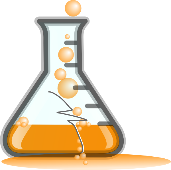 Orangeflask/cracked Svg Clip Arts 600 X 599 Px - Beaker Clip Art - Png Download (600x599), Png Download
