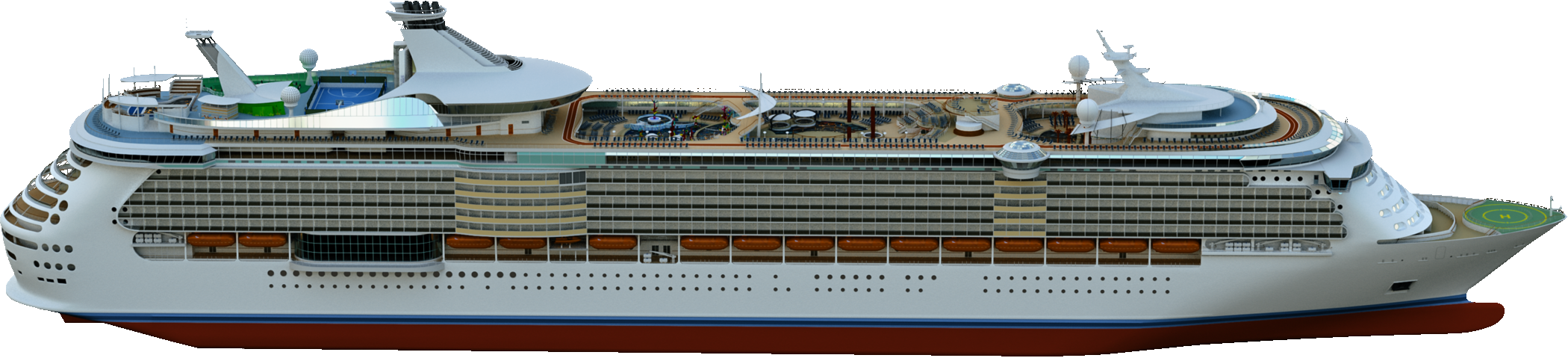 Cruise Ship Png Clipart (2100x479), Png Download