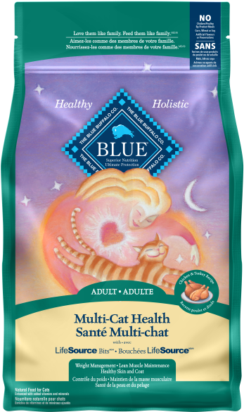 Blue Cat Multi Adult Chicken & Turkey 7lb - Blue Buffalo Cat Food Healthy Living Clipart (600x600), Png Download