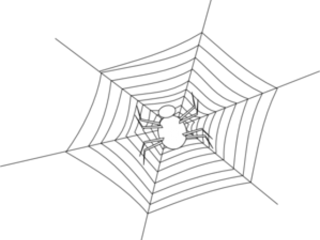 Black Color Spider Web Clipart (640x480), Png Download