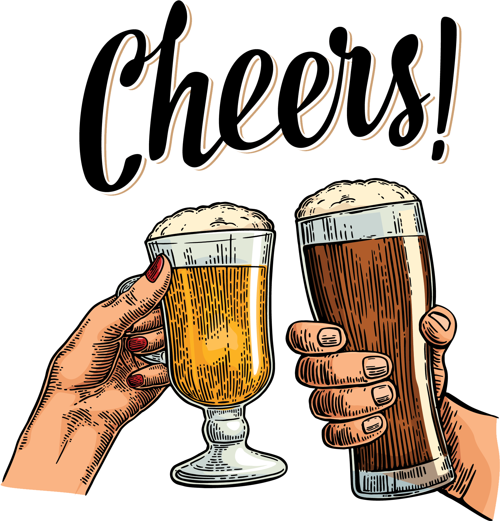 Beer Cheers Clipart - Png Download (2271x2087), Png Download
