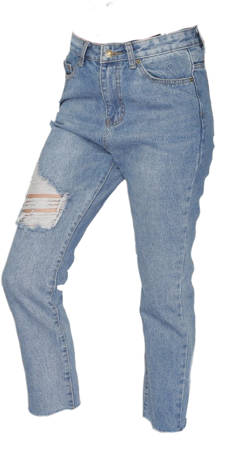 #jeans #momjeans #rippedjeans #ripped #png #clothing - Pocket Clipart (453x881), Png Download