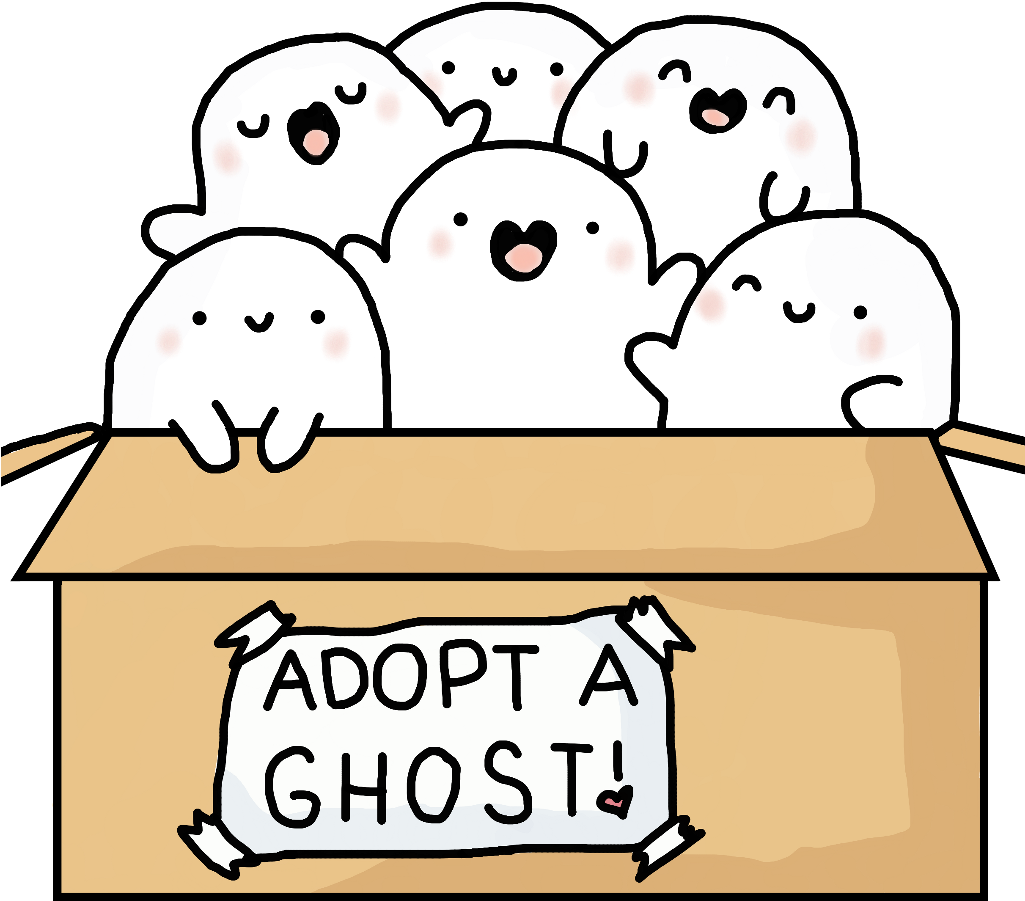Kawaii Cute Ghost Clipart - Png Download (1024x1024), Png Download
