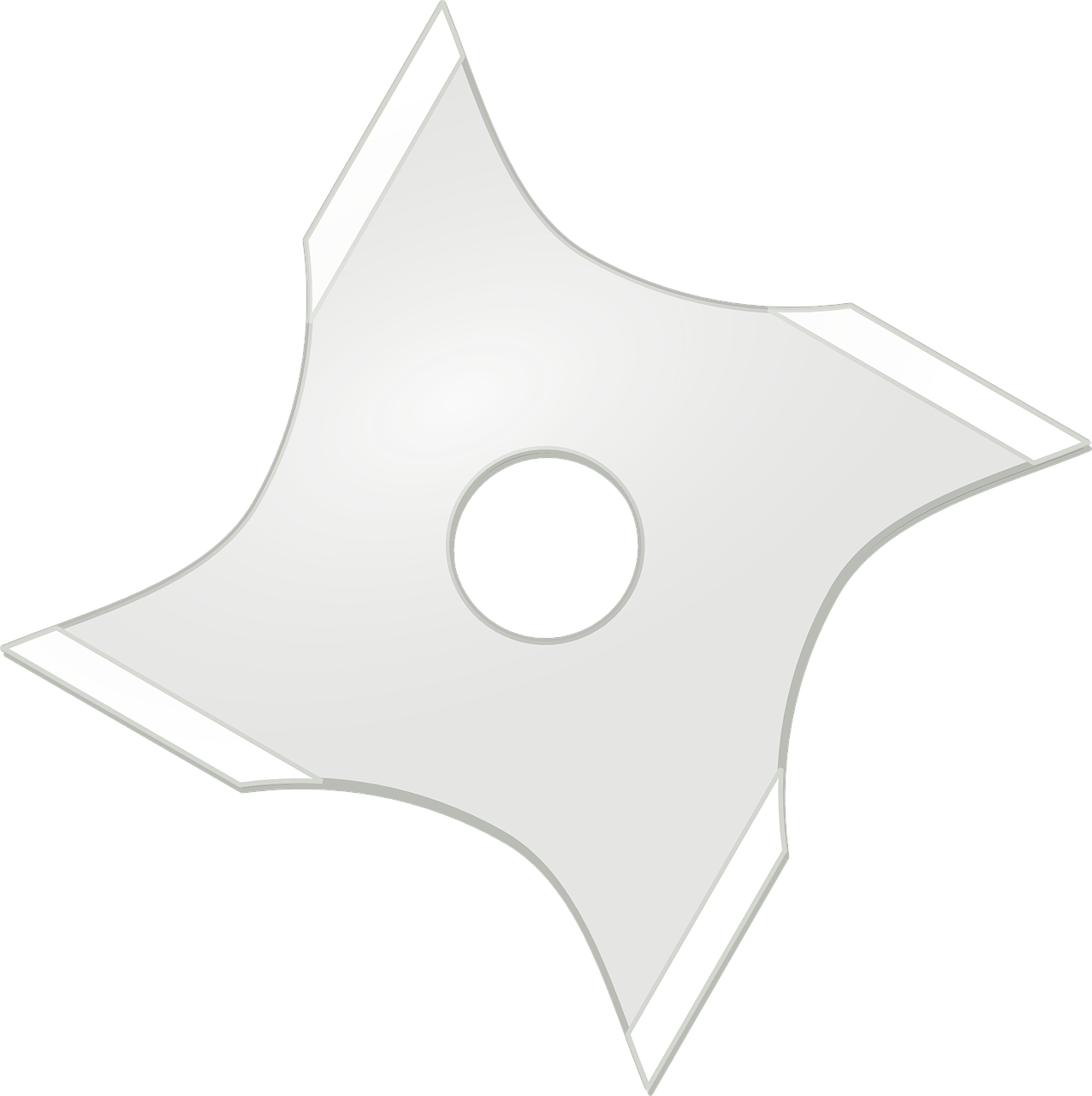 Ninja Star Shuriken Weapon Blade Png Image - White Ninja Star Png Clipart (1276x1280), Png Download