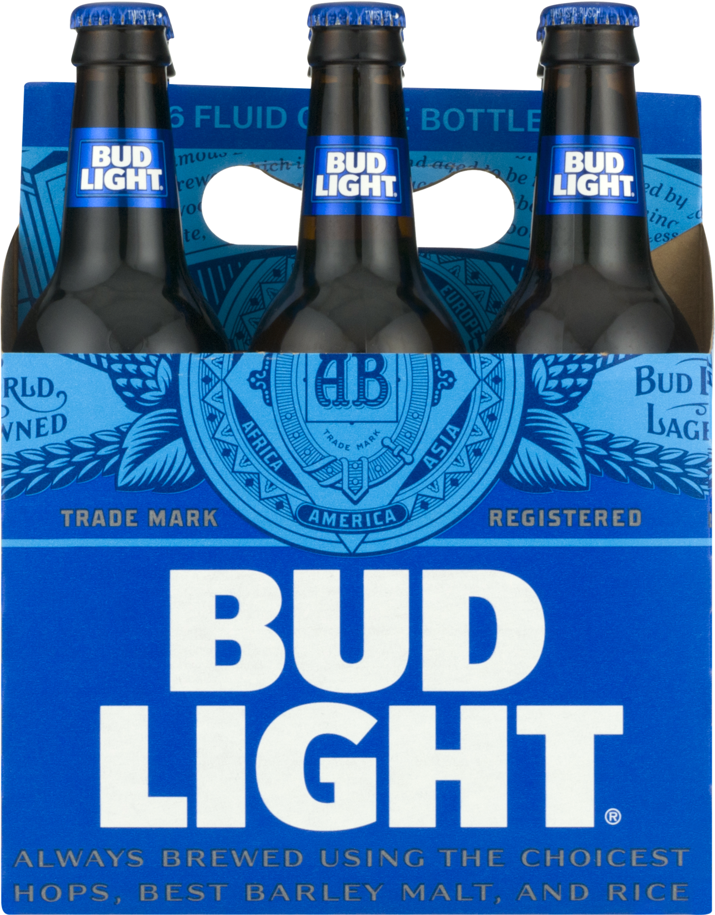 Bud Light Beer, 6 Pk 16 Fl - Six Pack Of Bud Light Clipart (1800x1800), Png Download