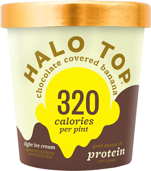 Halo Top Chocolate Covered Banana Clipart (750x750), Png Download