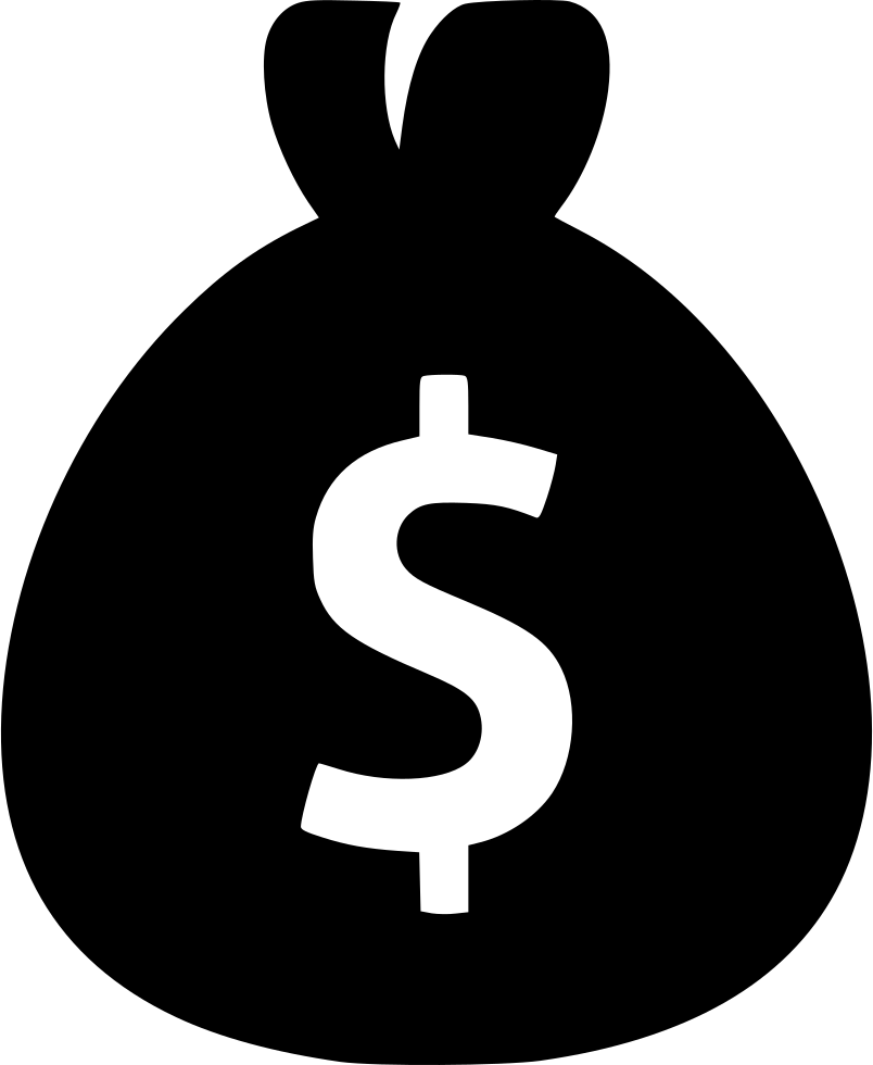 Money Bag Dollar - Dollar Sign Png Icon Clipart (804x980), Png Download
