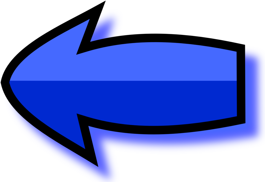 Illustration Of A Blue Left Arrow - Clip Art - Png Download (958x660), Png Download