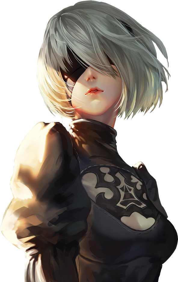 #2b #nier Automata #tyan #game #тян - Personajes Femeninos De Juegos Clipart (700x991), Png Download