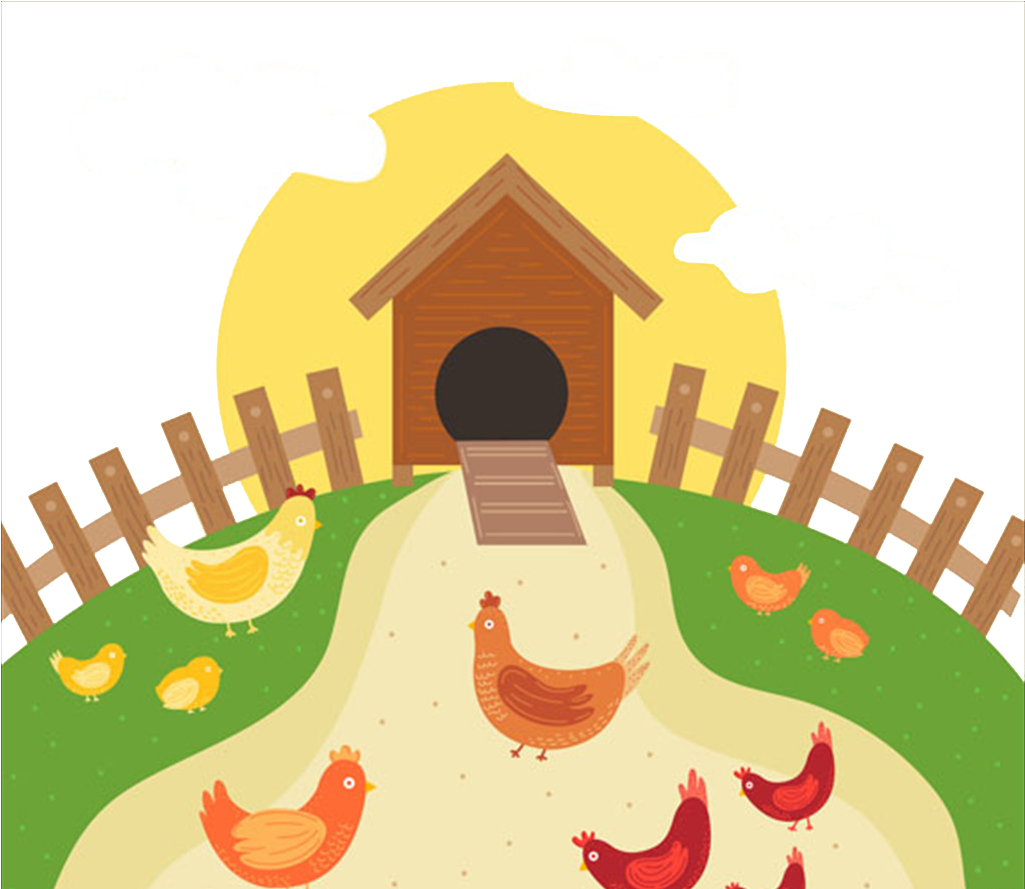 Farm Cartoon Png - Chicken Farm Cartoon Png Clipart (1024x1024), Png Download