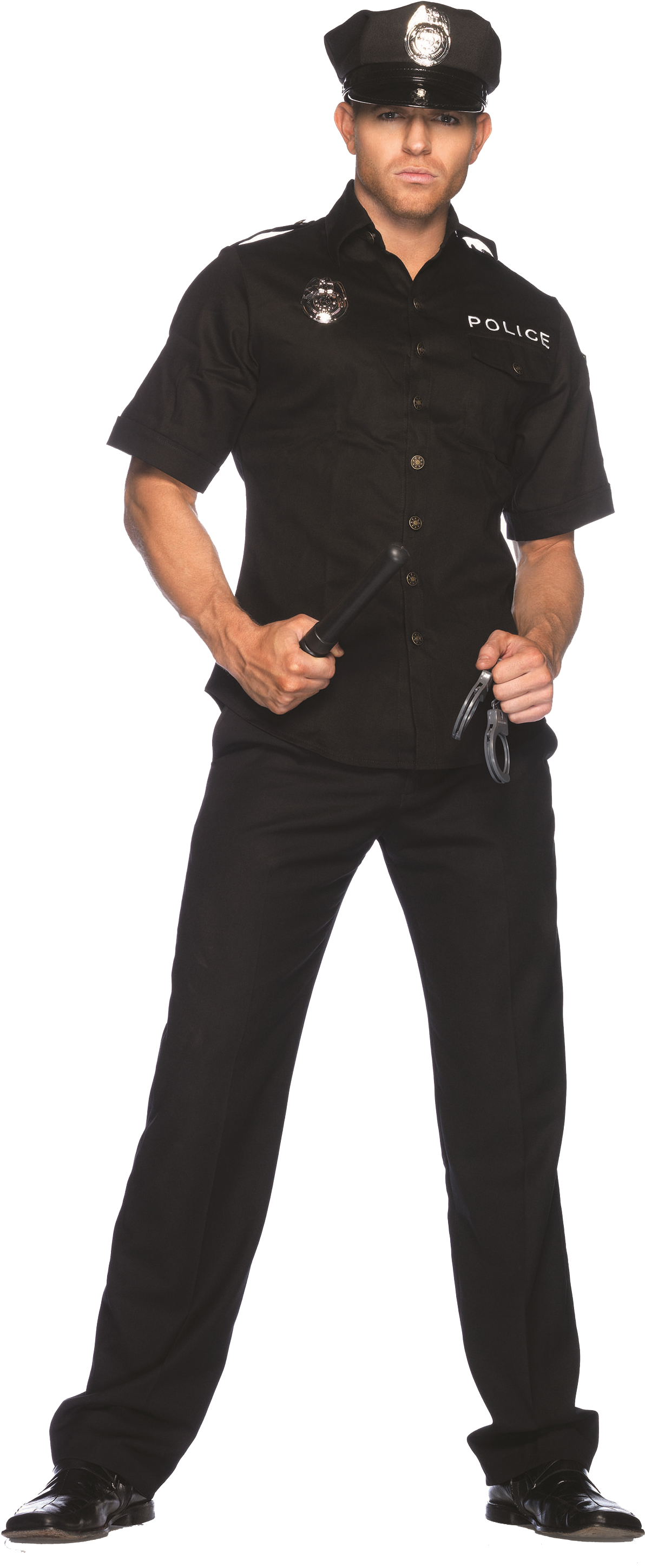 Halloween Costumes Police Man Clipart (3000x3000), Png Download