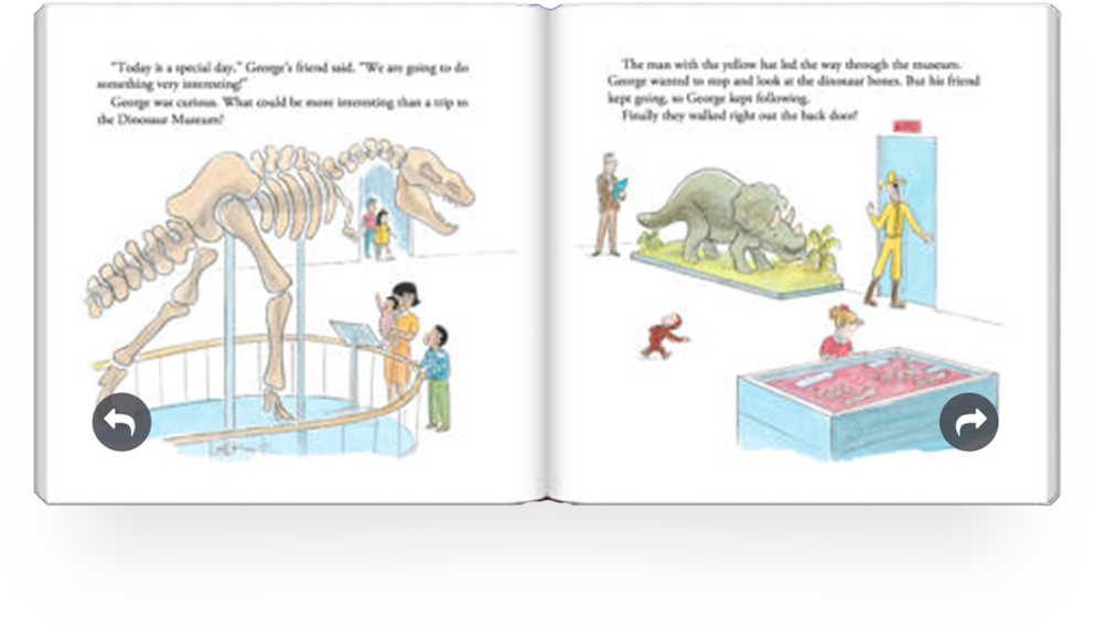 Curious George's Dinosaur Discovery - Cartoon Clipart (992x572), Png Download