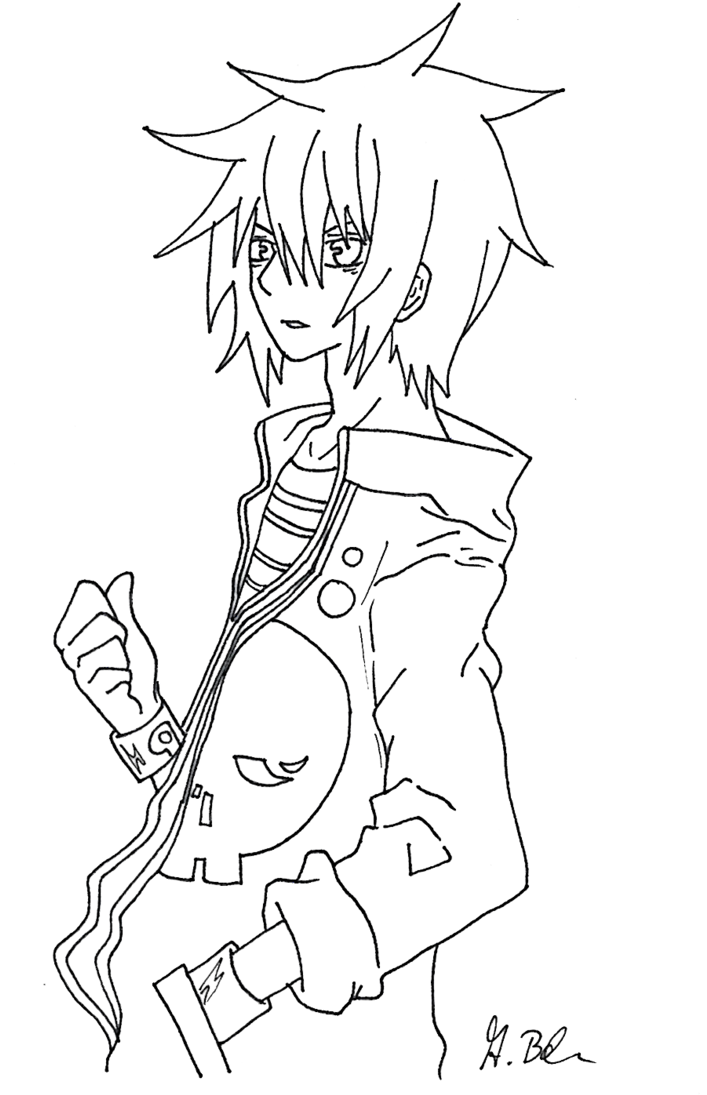 Anime Boy Clipart Human Male - Transparent Anime Boy Lineart - Png Download (706x1131), Png Download