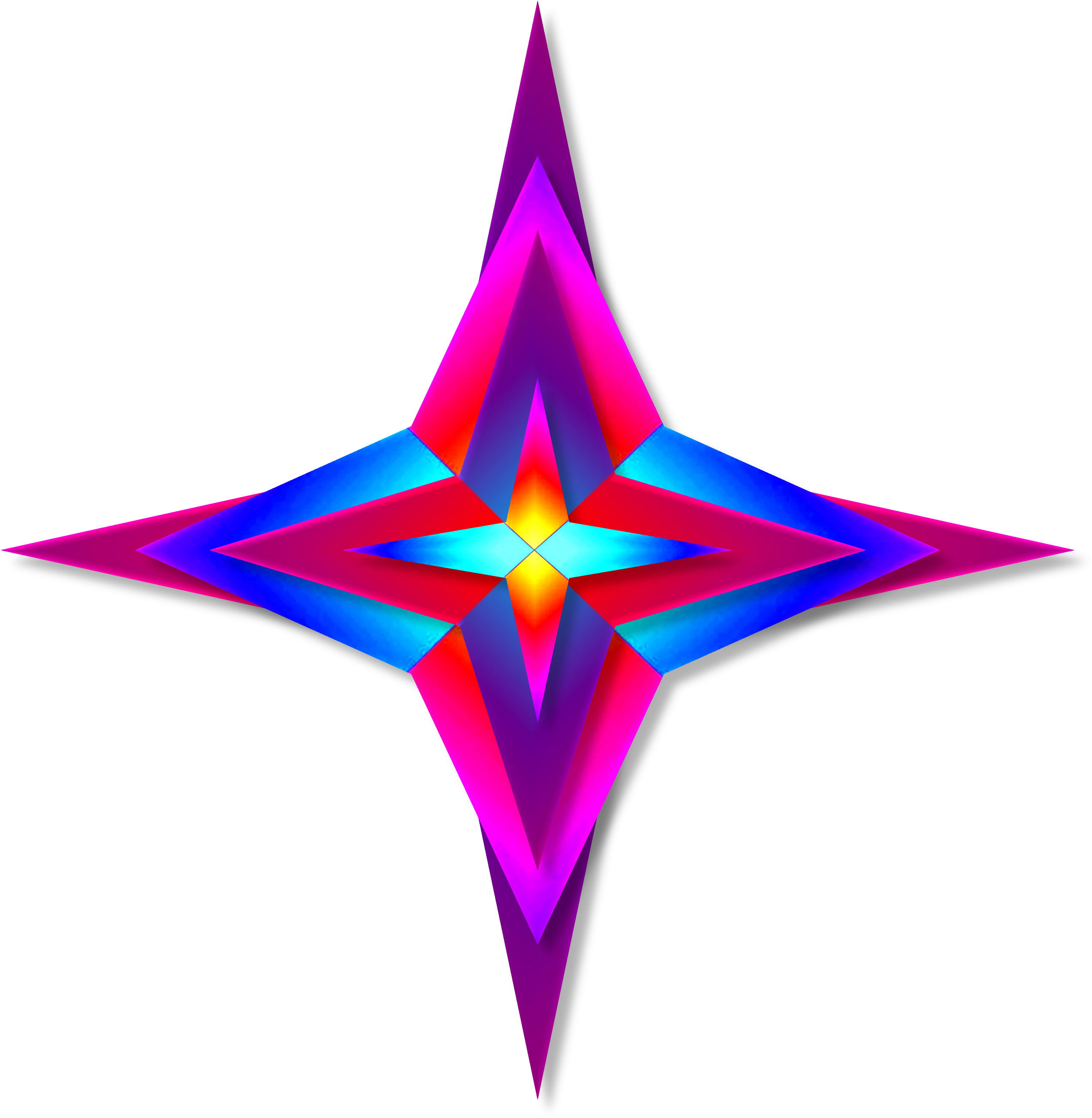 Colorful Vibrant Star Shiny Layer 631856 - Imagenes De Una Estrella Colorida Clipart (2574x2634), Png Download