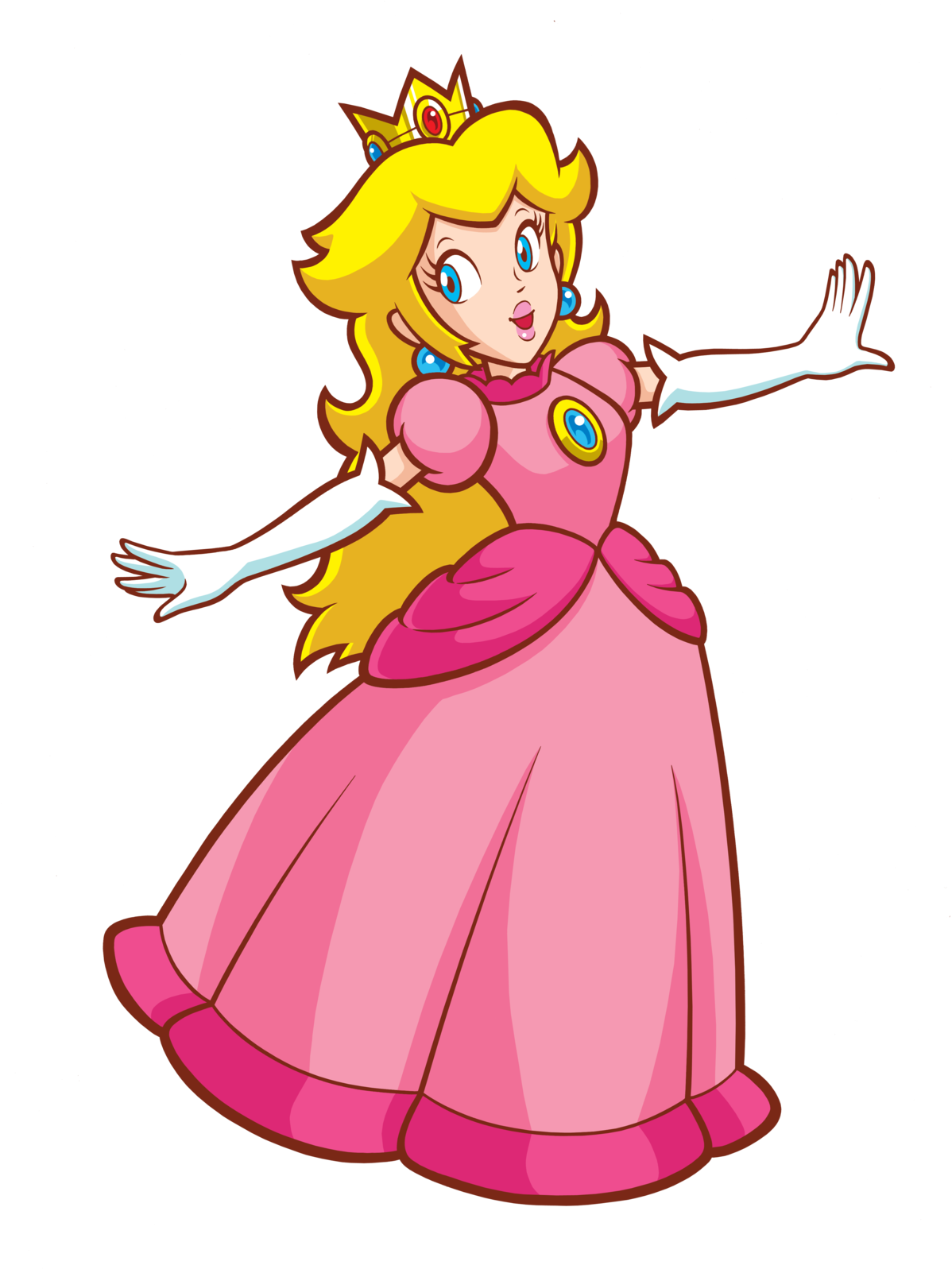 Super Princess Peach Clipart (1200x1614), Png Download