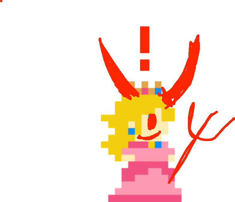 Princess Peach - Alerted - Cartoon Clipart (782x673), Png Download