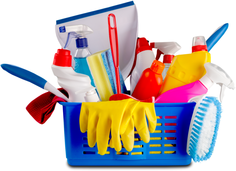 Cleaning Products Png - Cleaning Supplies Transparent Background Clipart (800x580), Png Download