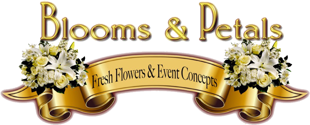 Blooms & Petals Fresh Flowers & Event Concepts - Calligraphy Clipart (1024x425), Png Download