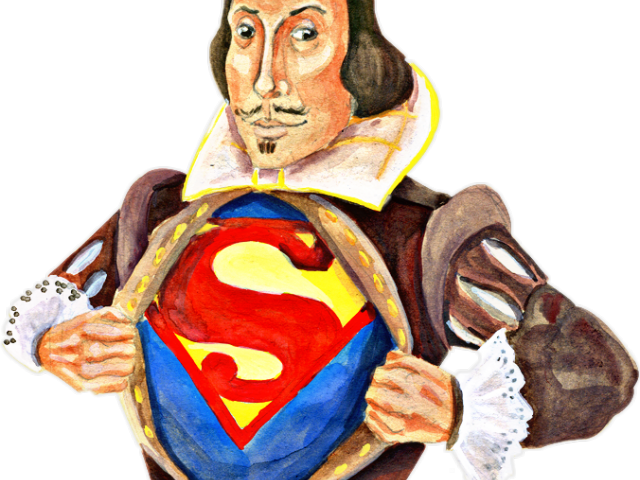 Superman Clipart Picsart Png - Shakespeare Png Transparent Png (640x480), Png Download
