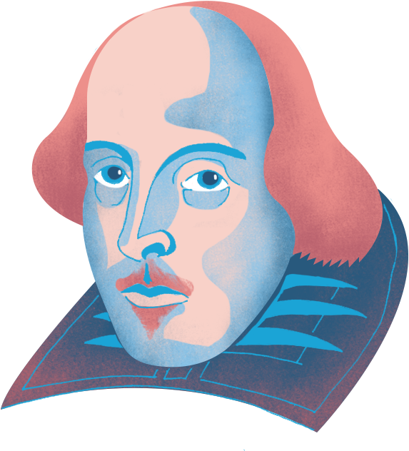Shakespeare - Shakespeare Y Cervantes Dibujo Clipart (946x995), Png Download