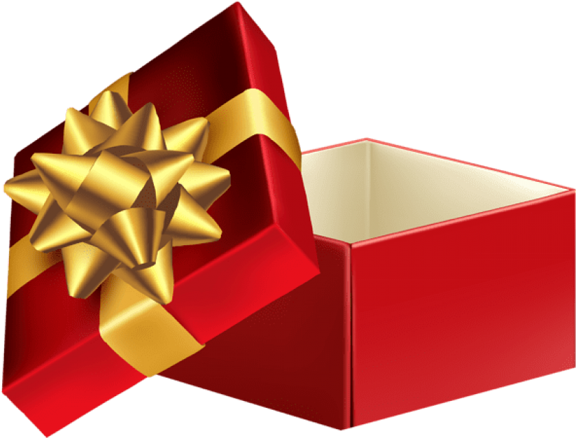Free Png Open Gift Box Png Images Transparent - Transparent Christmas Present Png Clipart (839x638), Png Download