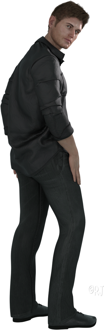 Jensen Ackles - Pocket Clipart (386x1171), Png Download