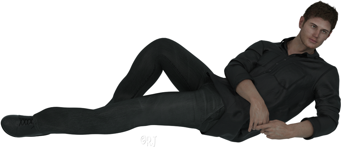 Jensen Ackles - Sitting Clipart (1163x516), Png Download