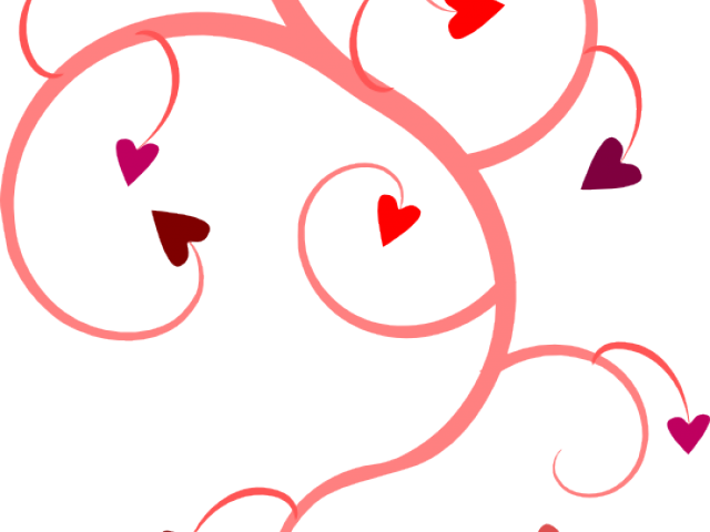 Heart Clipart Vine - Cartoon Hearts And Flowers - Png Download (640x480), Png Download