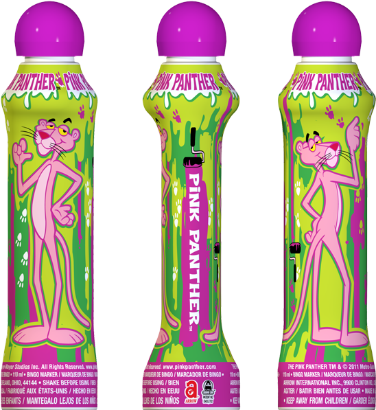 Pink Panther Licensed Bingo Ink - Plastic Bottle Clipart (548x597), Png Download