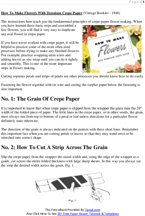 Pdf - Make Crepe Paper Flowers Clipart (600x776), Png Download