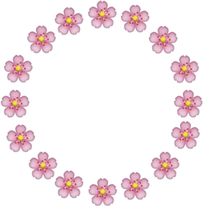 Sakura Emojis Iphone Emoji Aesthetic Localcupcakeaesthe - Pitch Circle Diameter Tablet Press Clipart (683x694), Png Download