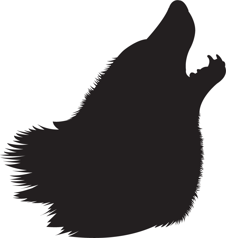 Clip Art Animals Four Legged Mammals Howling Wolf Silhouette - Punxsutawney Phil - Png Download (855x901), Png Download